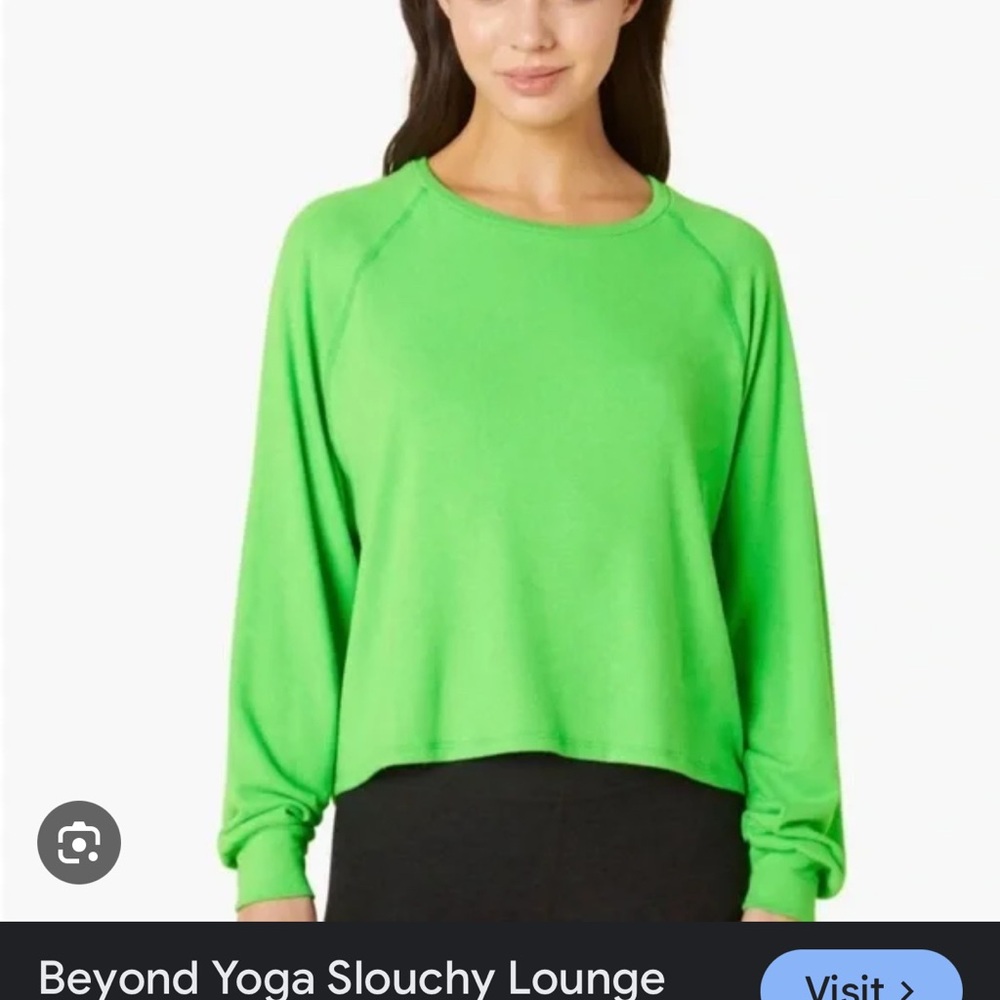 Beyond Yoga Green Slouchy Lounge Top